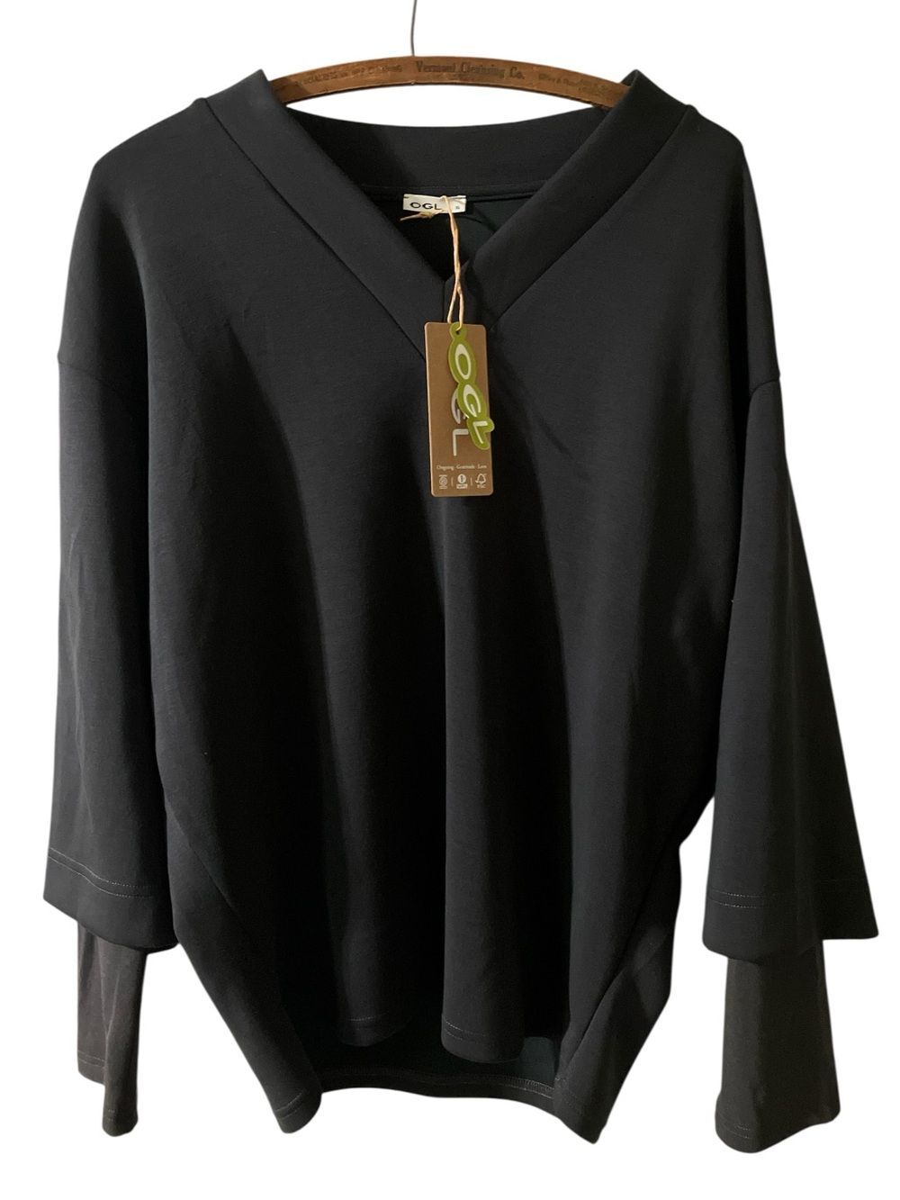 New with Tags OGL Sweatshirt Size XL Charcoal Grey Soft Athleisure Layers